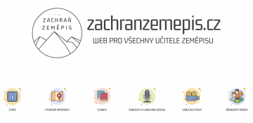 Úvodní stránka webu Zachraň zeměpis
